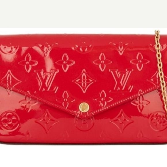 Louis Vuitton Red Felicie Pochette Bag - Picture 2 of 15